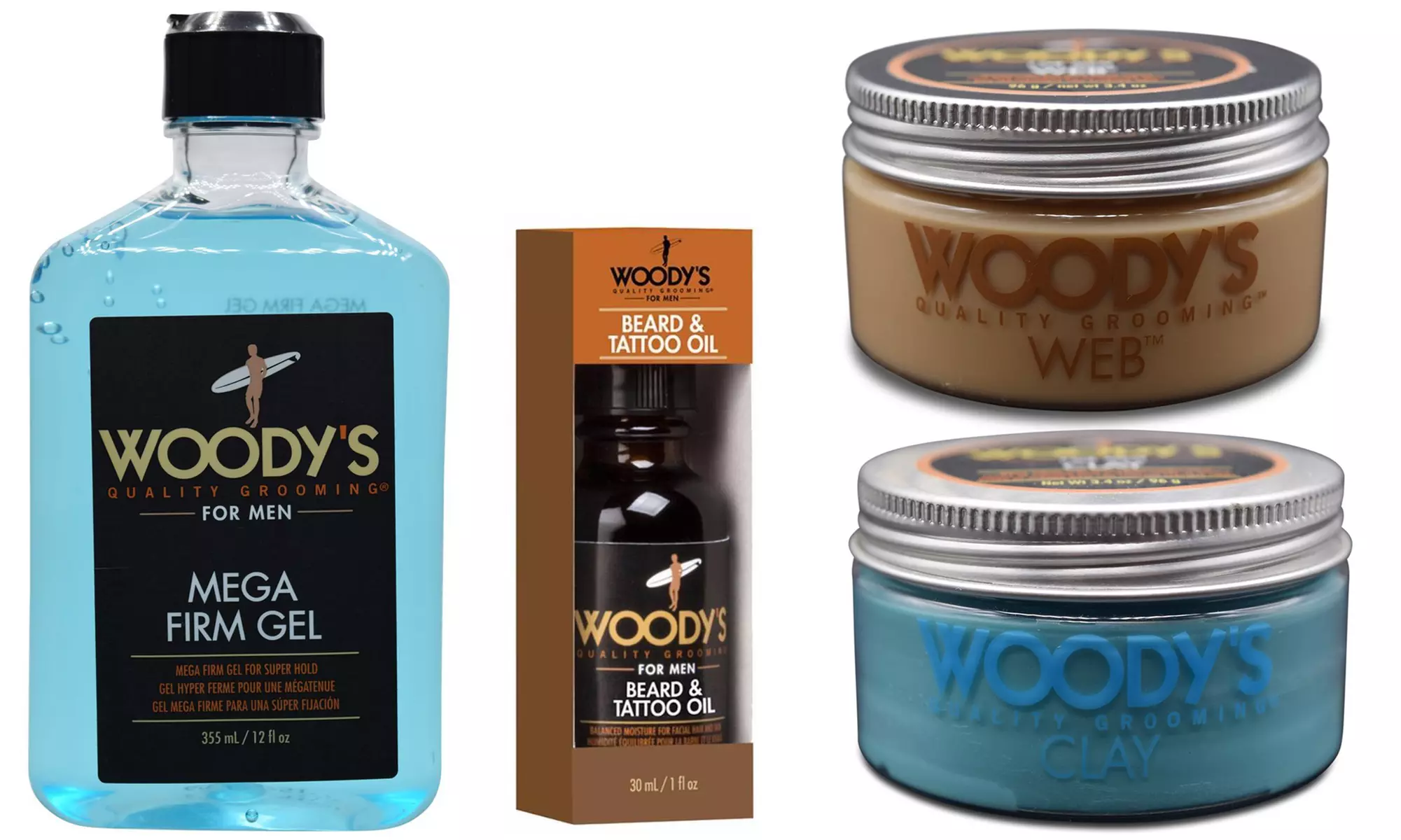 Woody's Pomade, Web, Gel, Cream Shampoo or Conditioner for Men - Primary Image