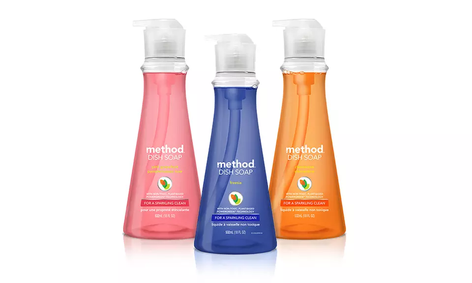 Method Dish Soap Pump; 3-Pack of 18 Fl. Oz. Bottles. Multiple Scents Available. - Primary Image