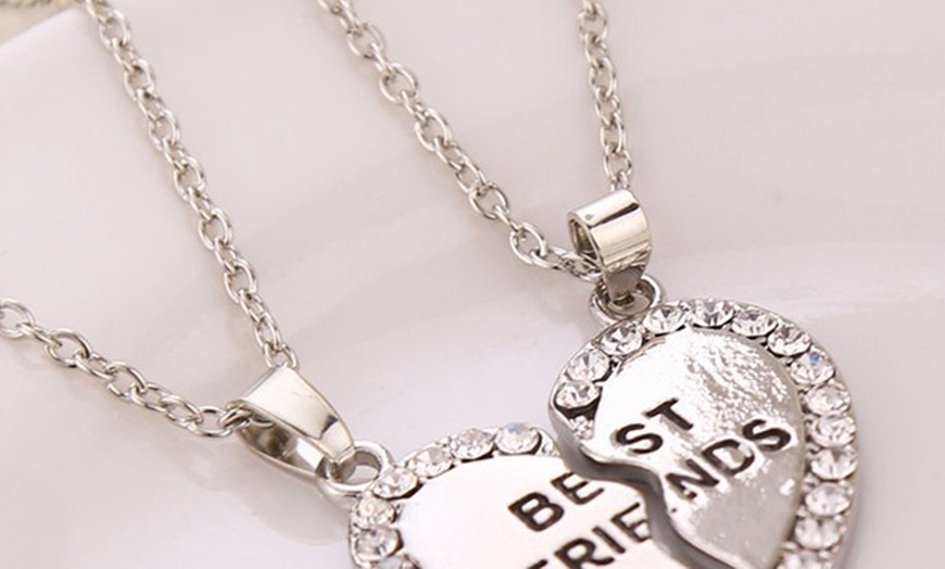 Image 5: Best Friends Split Heart Necklace