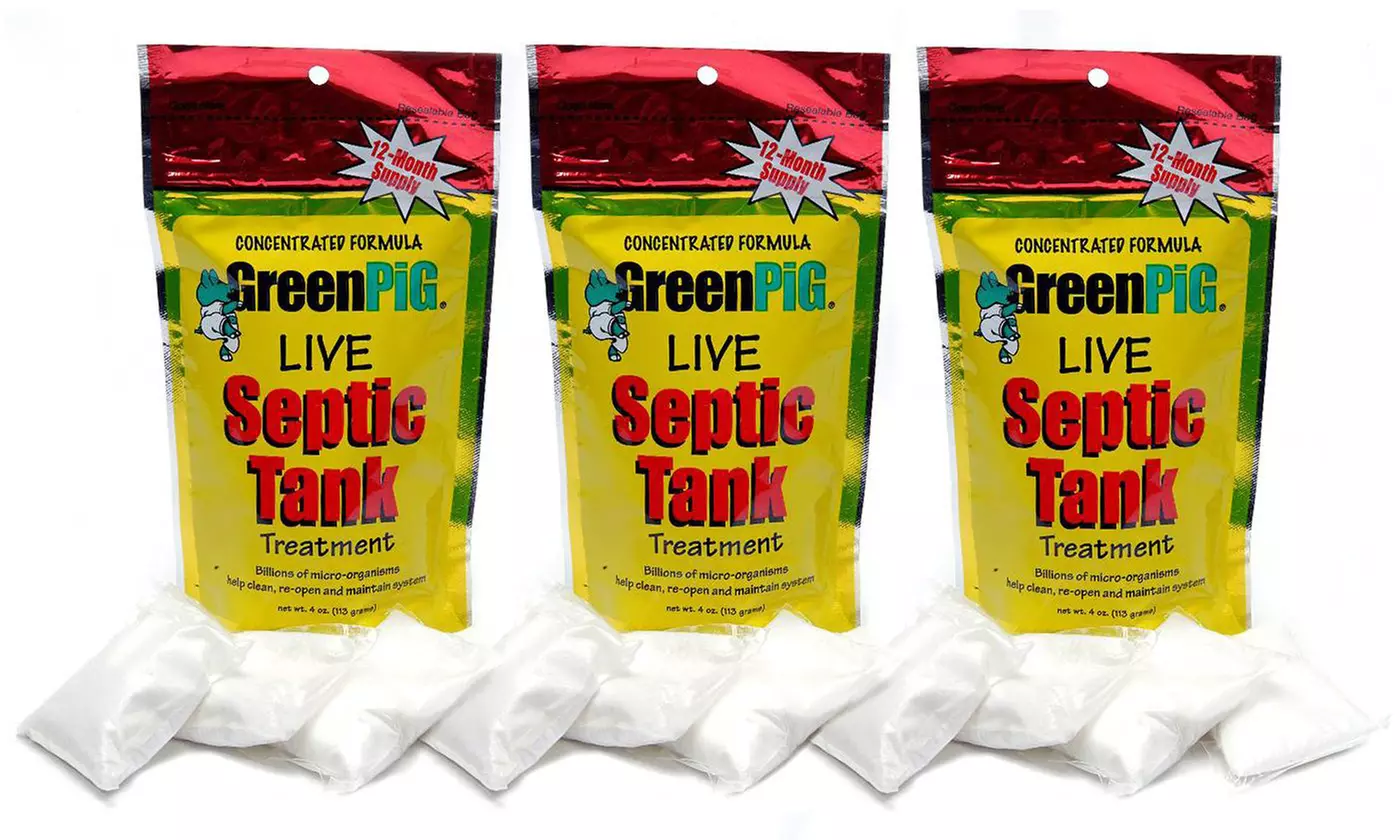 3-Year Supply of Green Pig Septic Tank Treatment - Primary Image