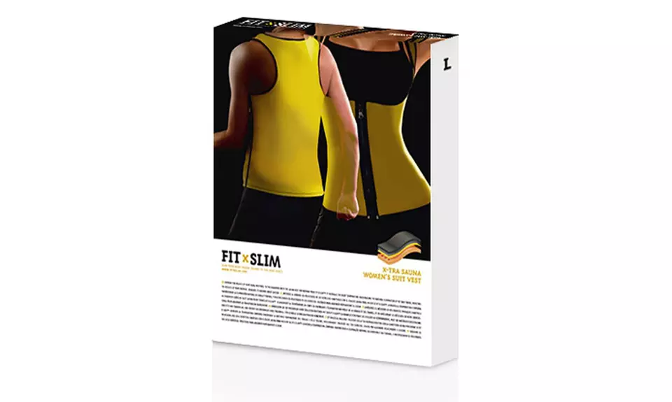 FITxSLIM Sportweste zur Leistungssteigerung für Damen in Gelb-Schwarz in der Größe nach Wahl - Second Medium