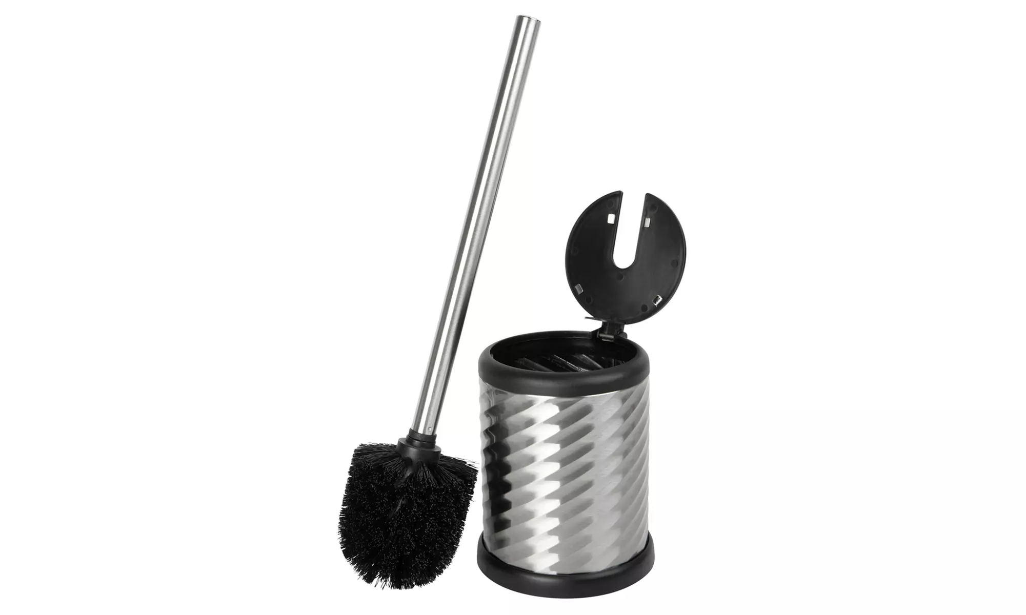 Bath Bliss Self Closing Lid Toilet Brush and Holder Set (2-Piece) - Second Medium