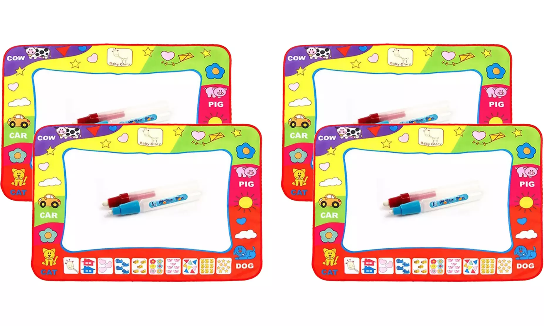 1x, 2x oder 4x Magische Kritzelmatte mit Wasserstift