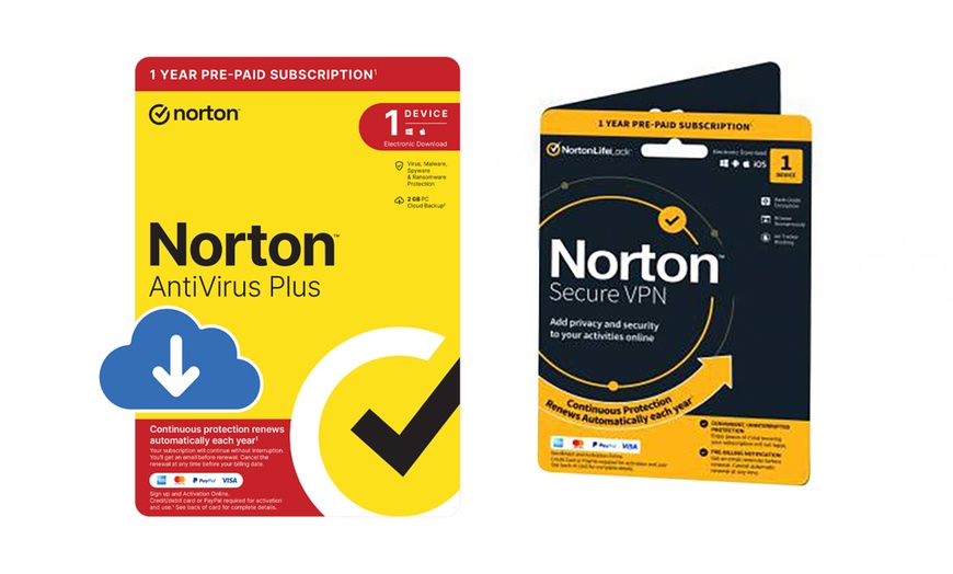 Image 1: Abonnement Norton AntiVirus Plus ou Secure VPN 2024, pour 1 appareil