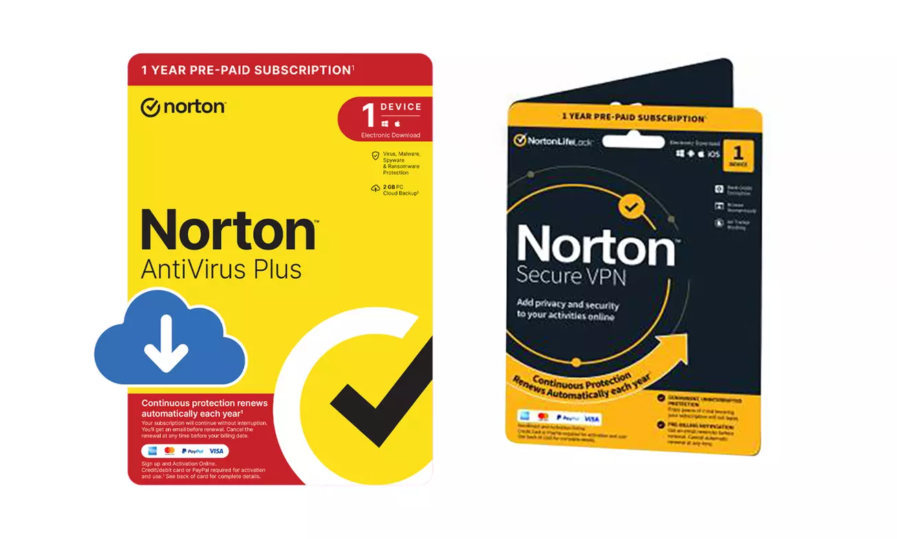Suscripción de 1 año a Norton AntiVirus Plus 2025 o Norton Secure VPN 2025 para 1 dispositivo con renovación automática - Primary Image