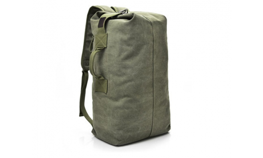 Image 7: Canvas Utility Backpack