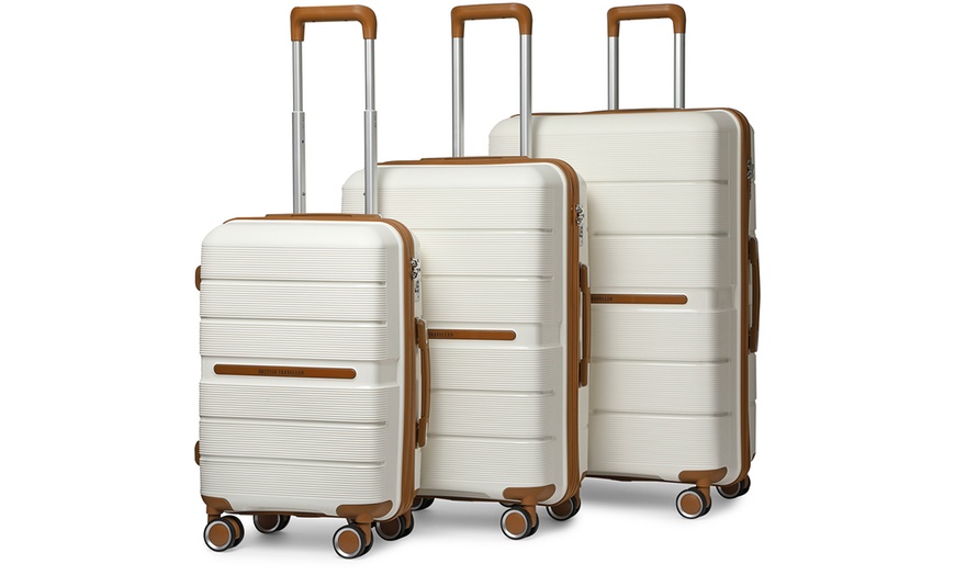 Image 12: One or Three Kono Hard Shell PP Suitcases