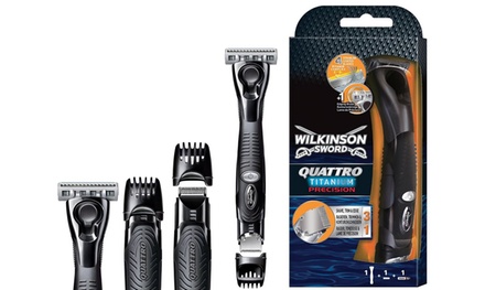 Станок для бритья schick quattro titanium с триммером для мужчин