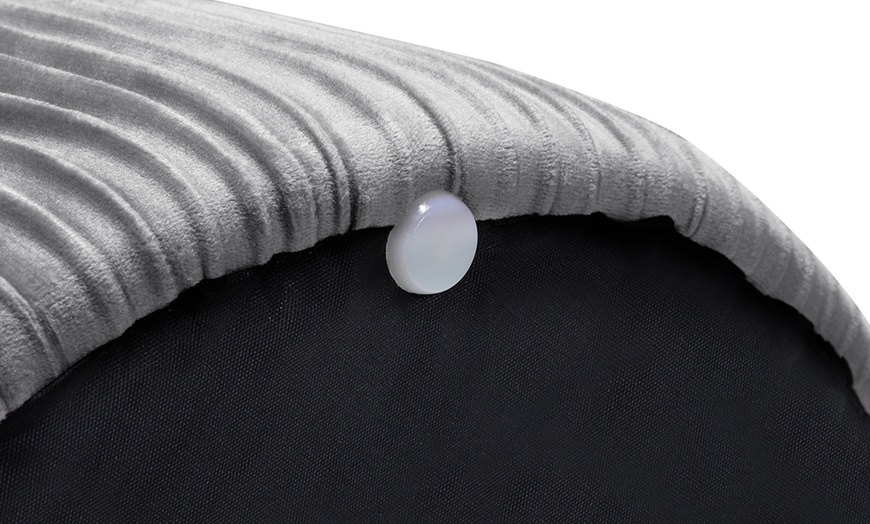 Image 4: Polsterhocker in Zylinder-Form mit Stauraum