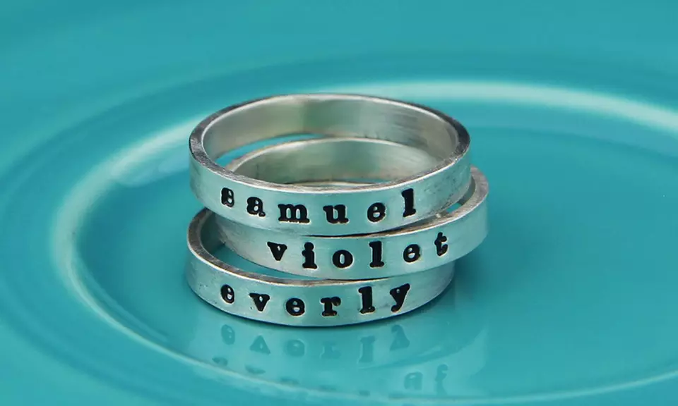 $15 for $30 or $25 for $50 Towards Personalized Hand-Stamped Jewelry from The Vintage Pearl - Primary Image