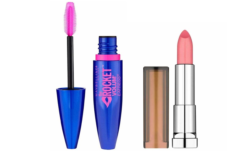 Image 5: Maybelline Mascara and Lipstick