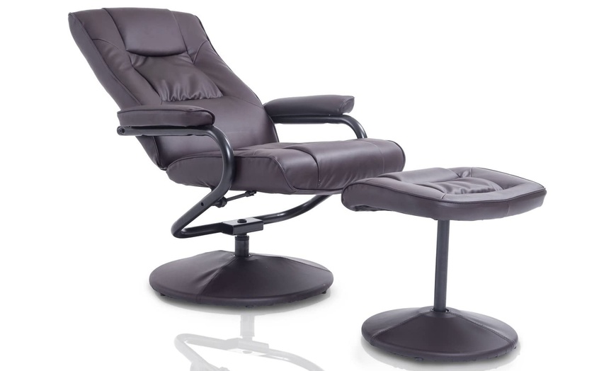 Image 12: HomCom Reclining Arm Chair