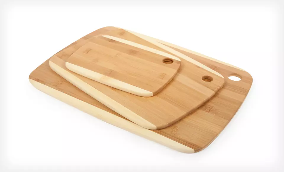 $13.99 for a Set of 3 Core Bamboo Cutting Boards in Classic, Two Tone, or Pinstripe ($42 List Price). Free Returns. - Primary Image