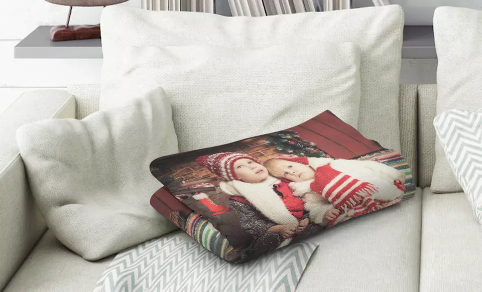 40"x27" Custom-Printed Fleece Photo Blankets with Custom Text from CanvasOnSale (Up to 92% Off). Four Options.   - Second Medium