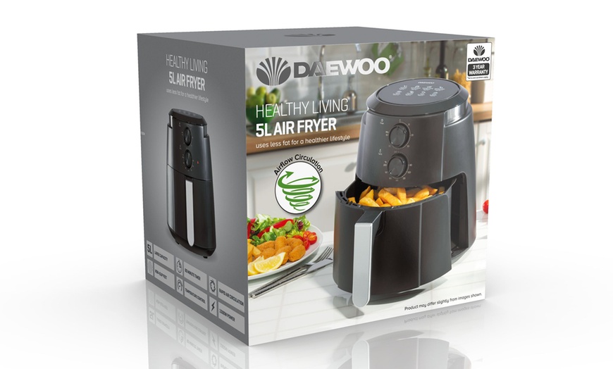 Image 3: Daewoo 5L Manual Air Fryer