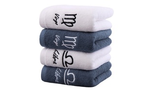 One or Two Star Sign Embroidered Towels