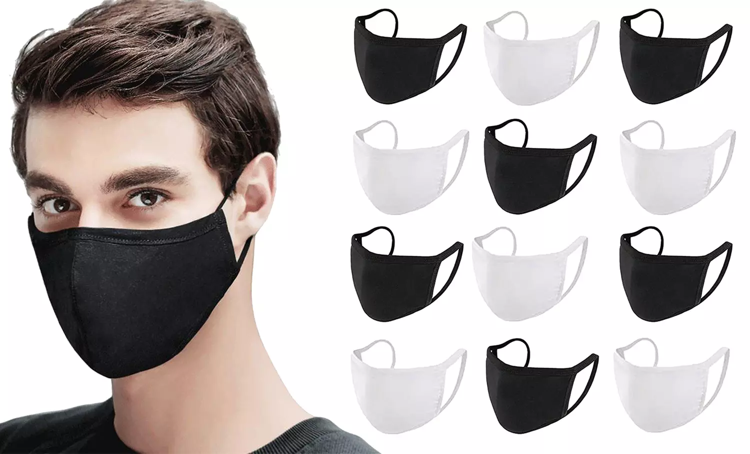 Non-Medical Reusable 2-Ply Fabric Face Mask (10- or 20-Pack) - Primary Image