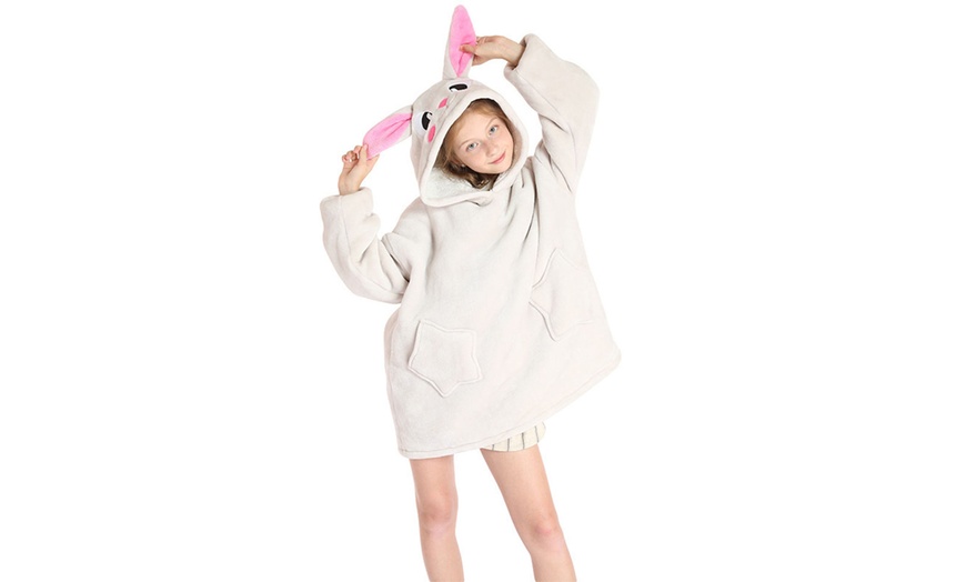 Image 16: Oversized Kids Blanket Hoodies