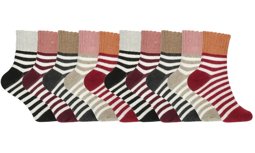 Image 2: 1 ou 2 lots de 5 paires de chaussettes thermiques pour femmes