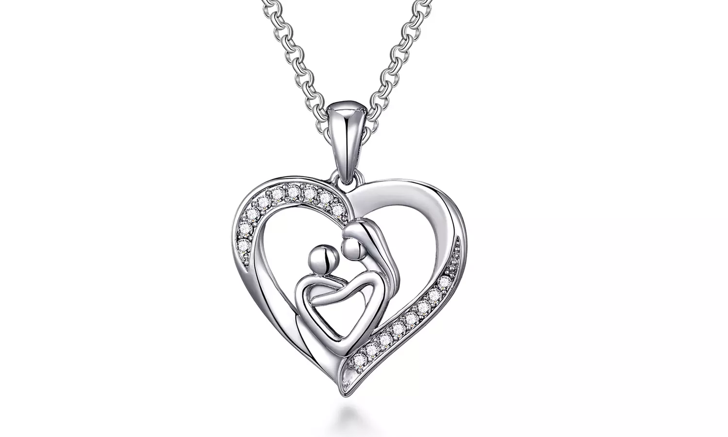 1 ou 2 colliers avec pendentif "Mother and Child" de Philip Jones, ornés de cristaux Zircondia® - Primary Image