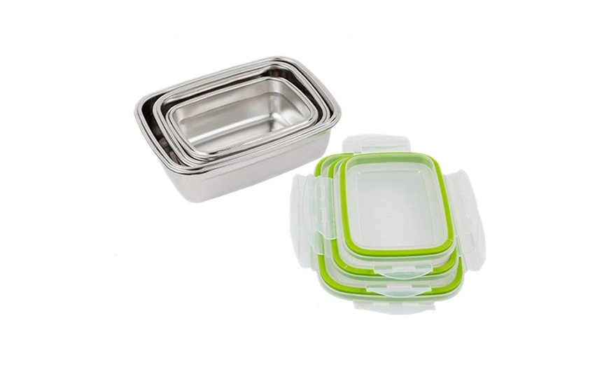 Image 9: 3 Stainless Steel Lunch Boxes
