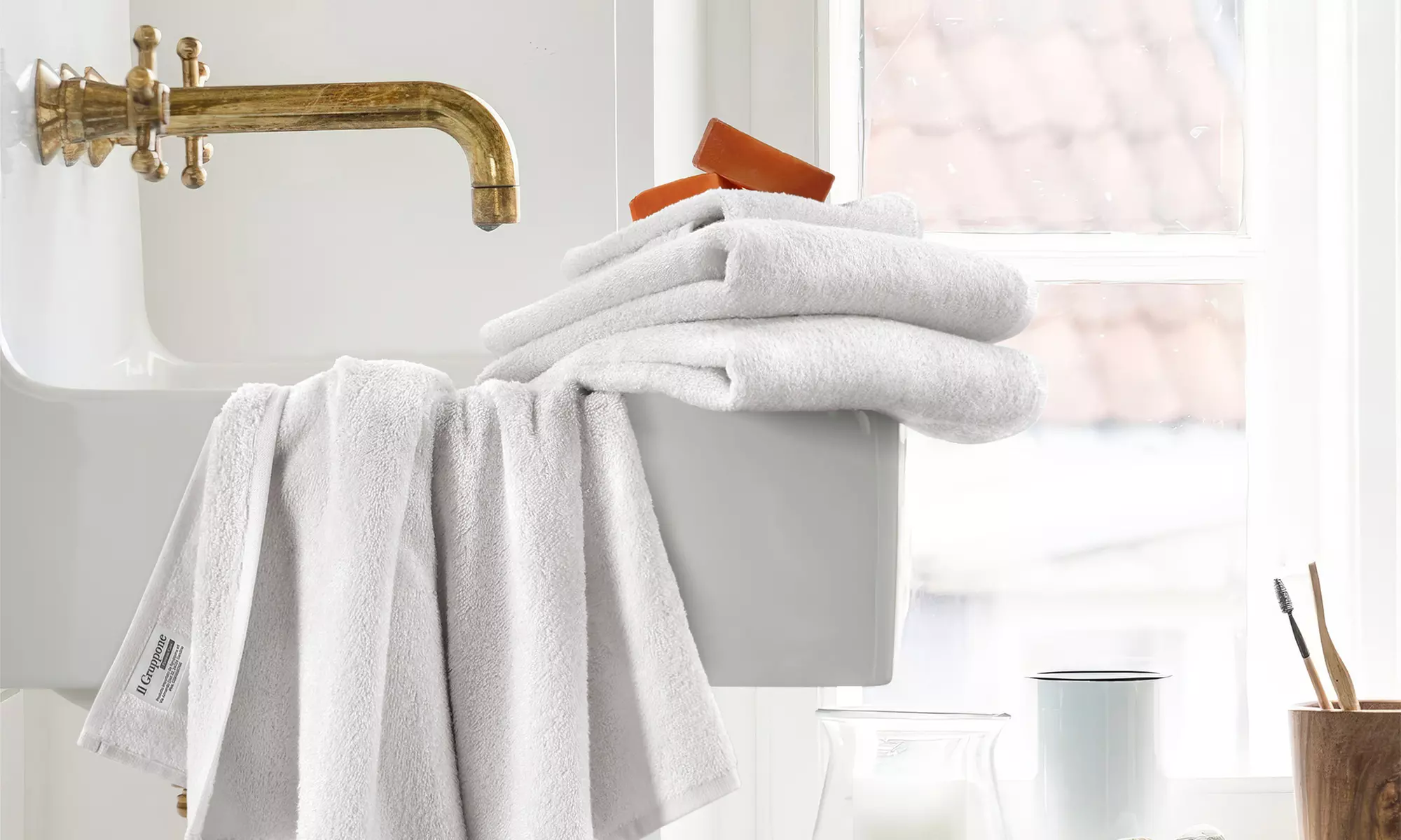 Set di 3 asciugamani in bamboo