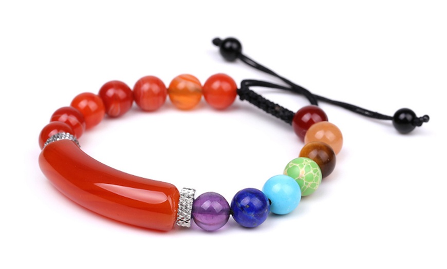 Image 8: Chakra Stone Tiger Eye Bead Bracelet