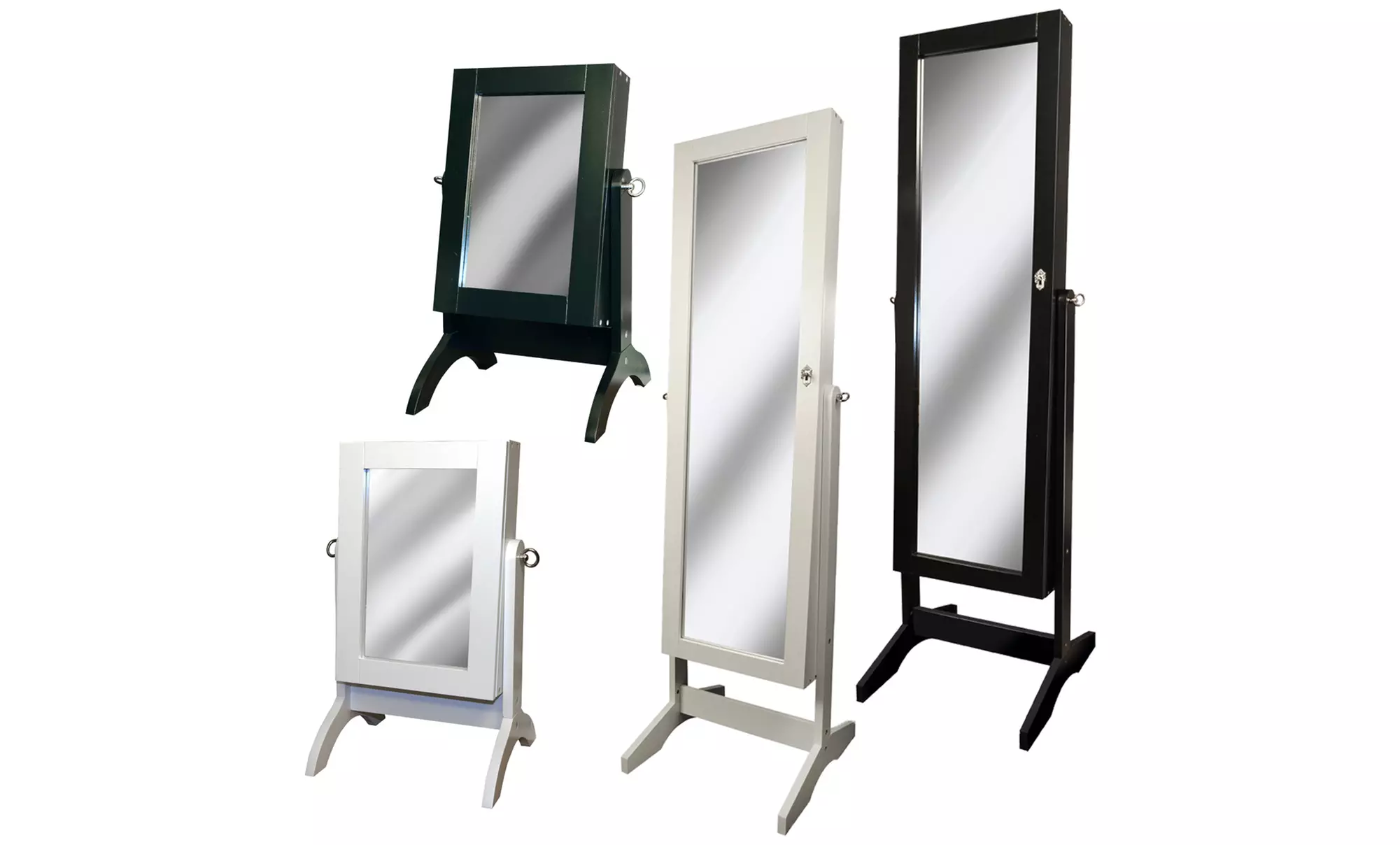 Table Top or Floor-Standing Jewellery Cabinet with Mirror - Primary Image