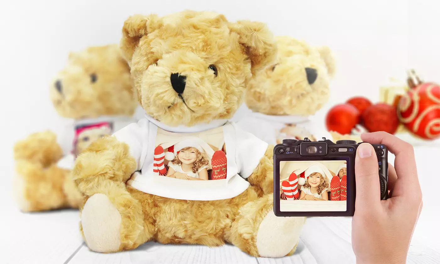 Personalized Photo Teddy Bear from Printerpix (Up to 96% Off) - Primary Image