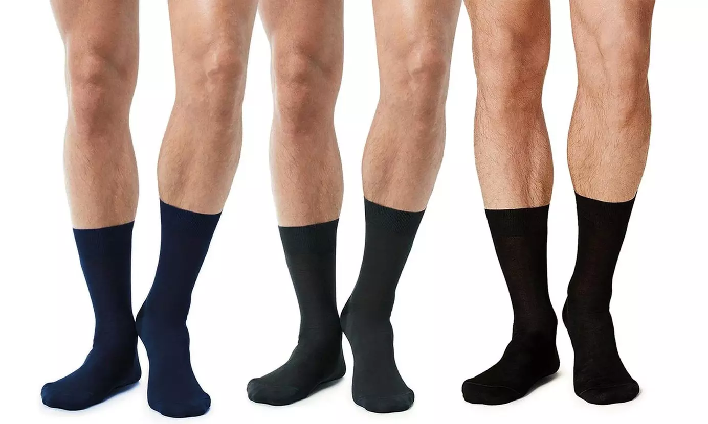 6, 12 o 24 paia di calze da uomo in filo di Scozia