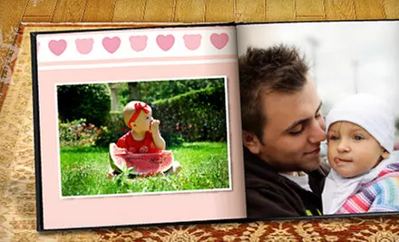 $9 for an 8”x8” Personalized Leather-Bound Photo Book from Printerpix ($49.99 Value) - Primary Image