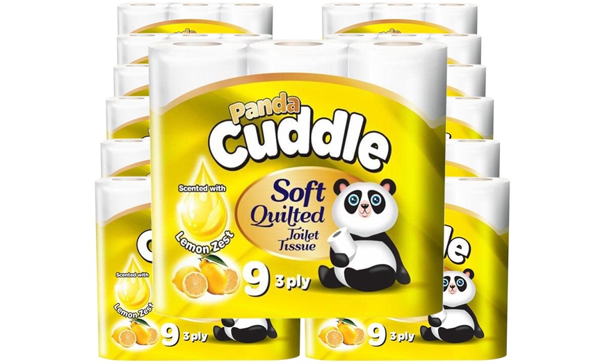 Image 1: Bulk Buy - Panda Cuddle Lemon Zest Quilted Toilet Rolls