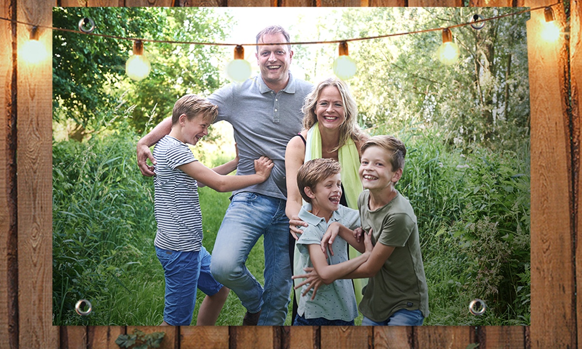 Je foto op een tuinposter