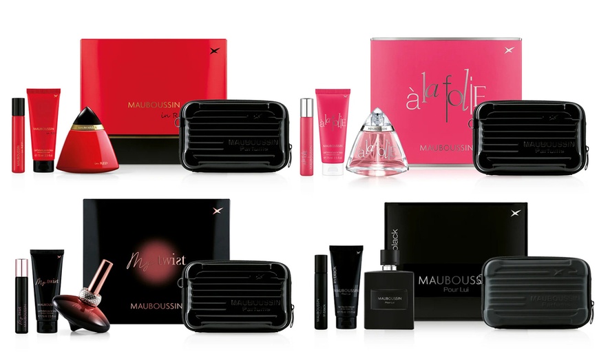 Image 1: Coffret Mauboussin avec eau de parfum, gel douche, travel spray et sac