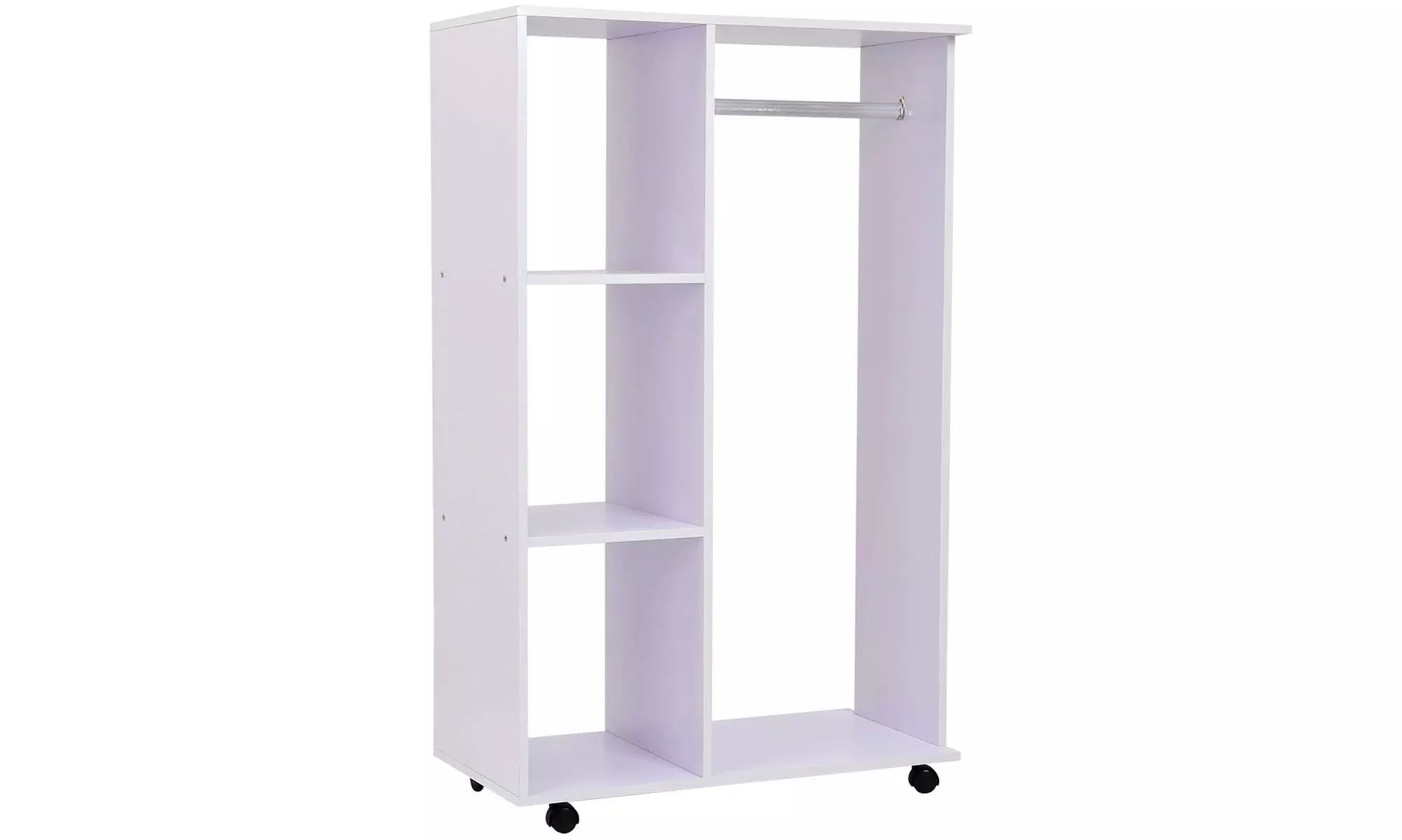 Homcom Open Wardrobe with Hanging Rail and Storage Shelves