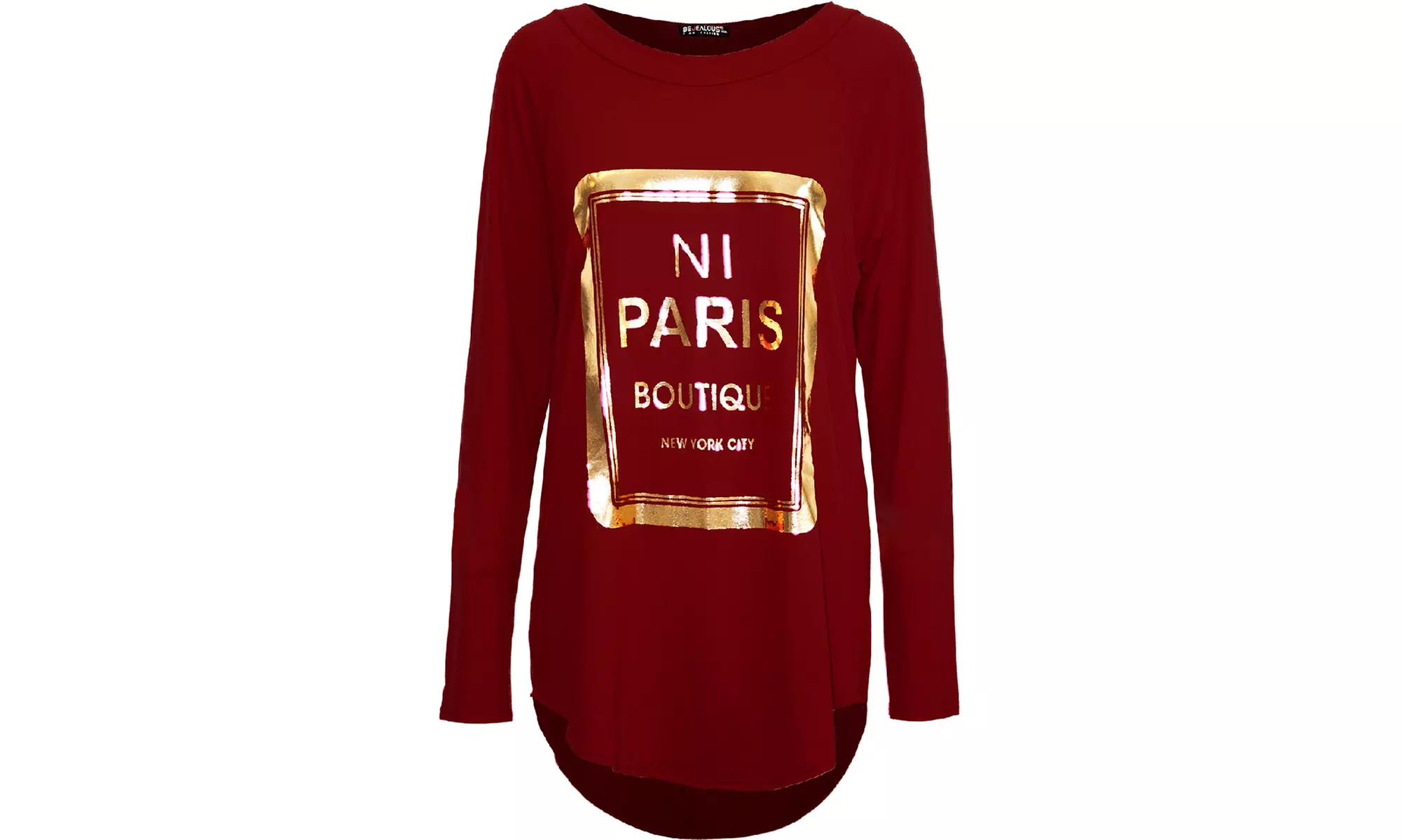 Haut asymétrique à ourlet plongeant avec imprimé "Ni Paris", taille au choix - Image 7