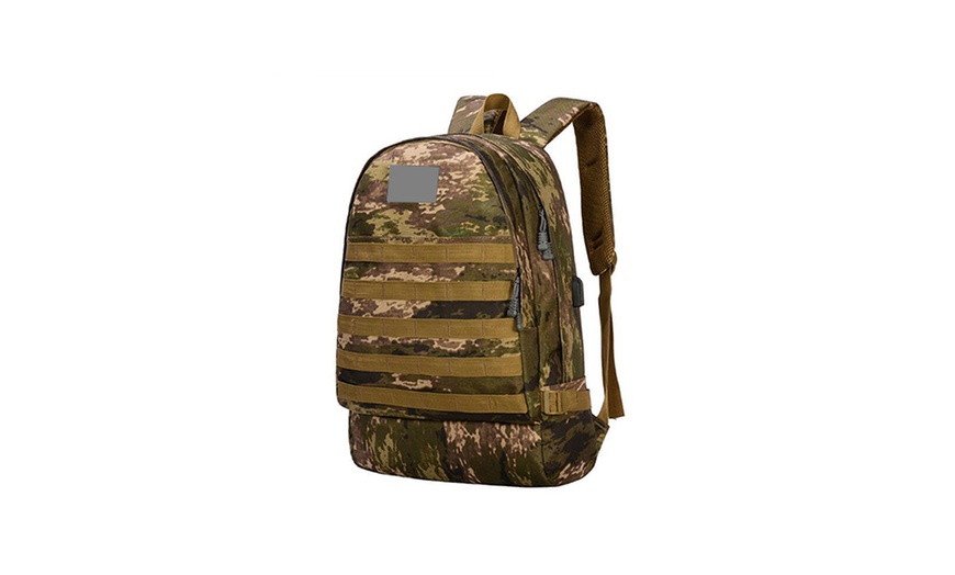 Image 3: Camouflage Molle Backpack