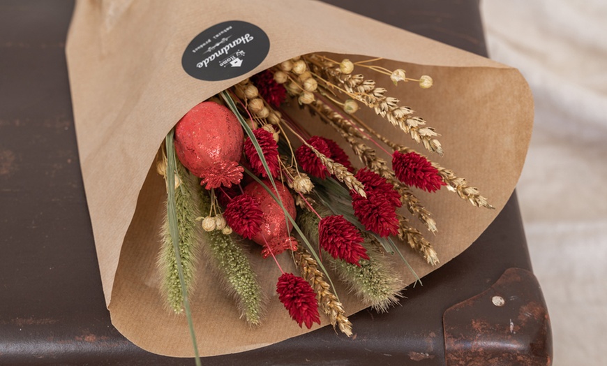 Image 2: Natuurlijke droogbloemen en gras boeket
