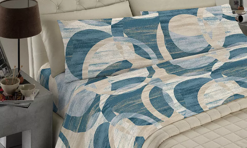 Completo Lenzuola No Stiro, Microfibra effetto Seta, Made in Italy