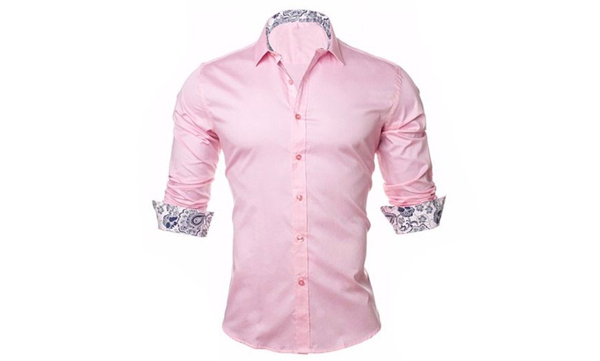 Image 4: Camicia da uomo con fantasia