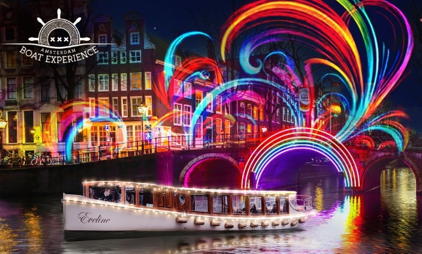 Image 1: Amsterdam Light Festival vanaf het water