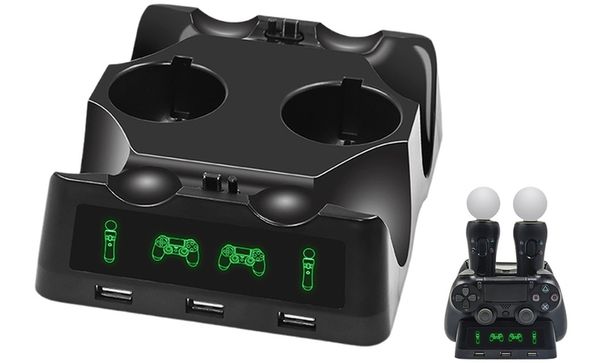 Image 1: 4-in-1 Fast Charging Dock for PS4 and PS Controller