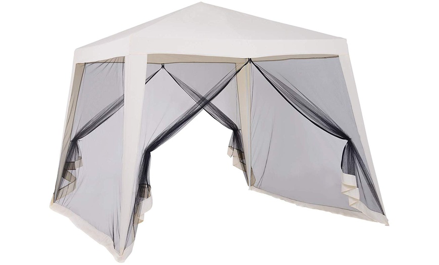 Image 2: Outsunny 3m x 3m Mosquitoes Screen Gazebo Canopy