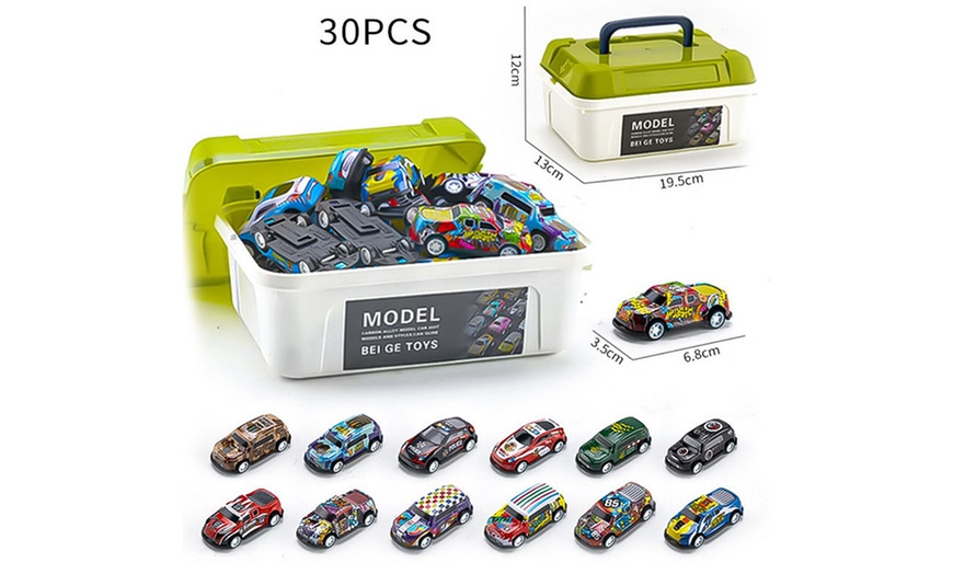 Image 2: Mini Car Toy Set with Carrying Case