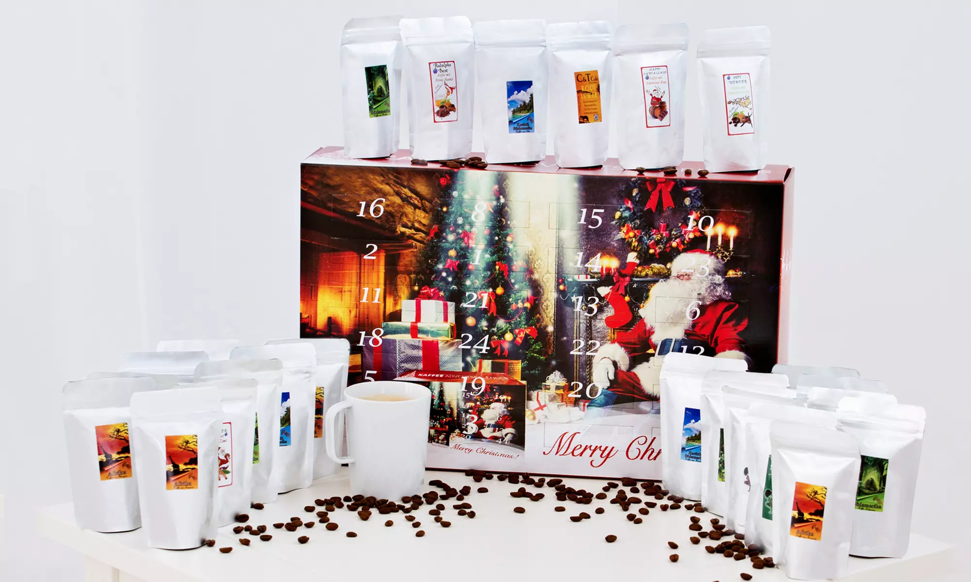 Kaffee-Adventskalender - Weihnachtskalender mit 24 edlen Kaffees aus aller Welt - Primary Image