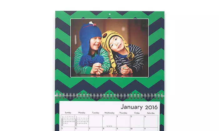 $9.99 for an 8x11 Custom 12-Month Wall Calendar from Shutterfly (60% off)   - Second Medium