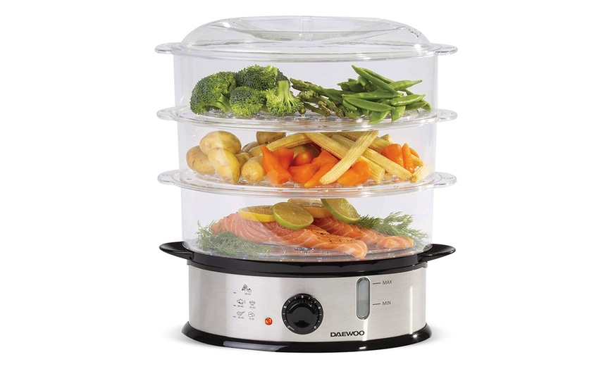 Image 2: Daewoo Three-Layer Food Steamer