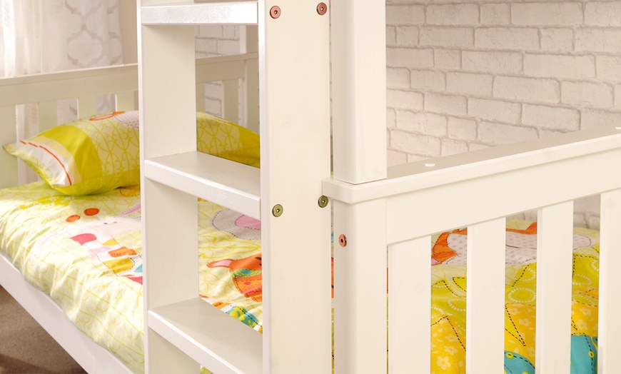 Image 3: Wooden Shaker Bunk Bed with Two Optional Mattresses