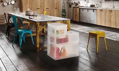 3 contenitori trasparenti Art Plast, disponibili in varie dimensioni