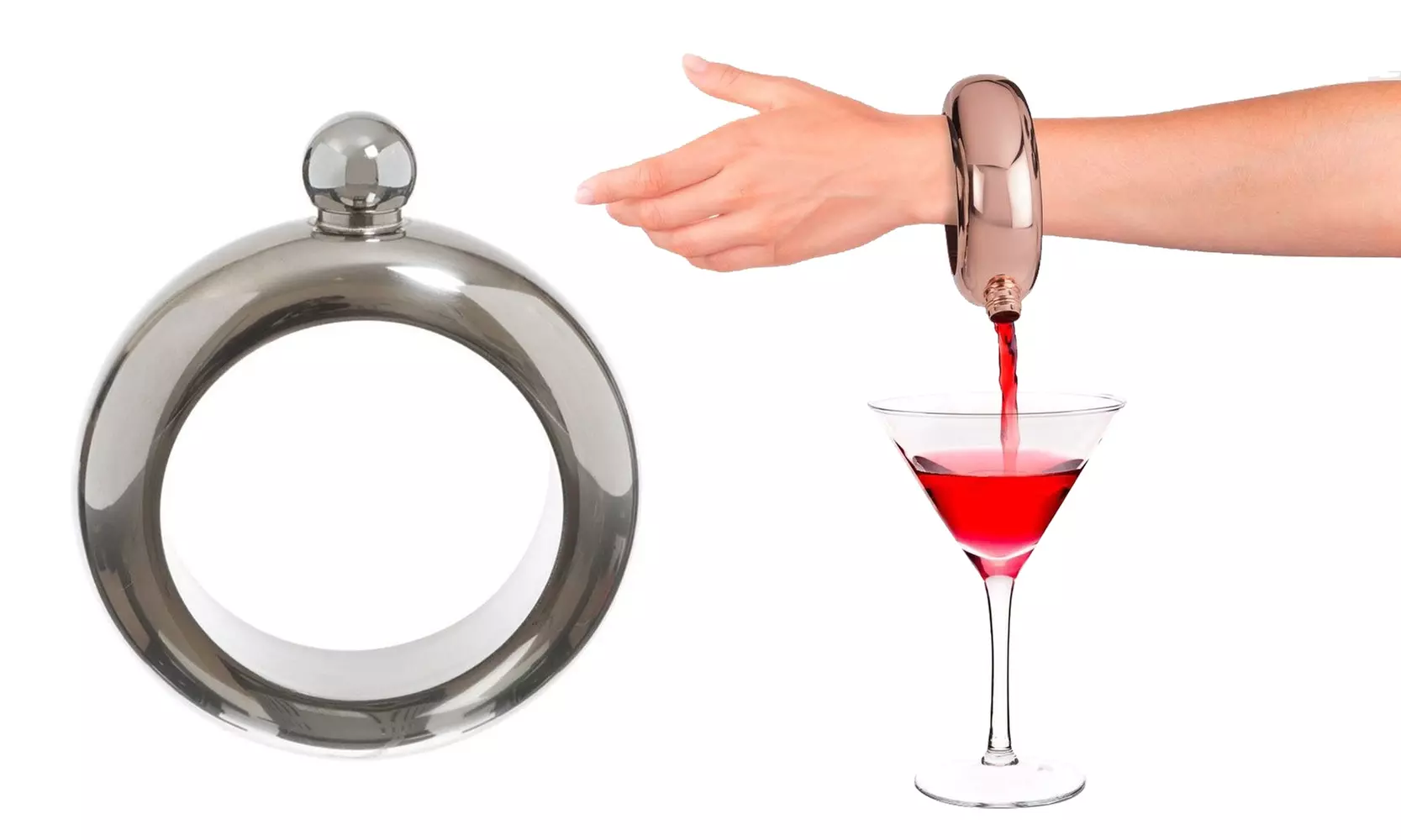 1 ou 2 bracelets flasques en acier inoxydable - Primary Image